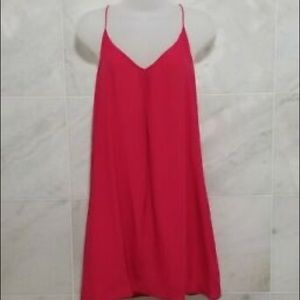 SEXY 100% SILK SLIP DRESS HOT PINK NWT